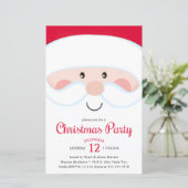 Budget Santa Kerstfeest Uitnodigen (Staand voorkant)