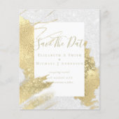 BUDGET SAVE DATES Look Abstrait Paillettes Feuille (Devant)