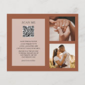 Budget Save Our Date QR-code foto bruiloft (Achterkant)