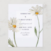 Budget Save Our Date Wildflower Photo Weddenschap (Achterkant)