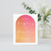 Budget Save the Date Boho Arch Wedding Invitation (Staand voorkant)