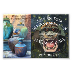 Budget Save the Date Feest Uitnodiging Foto Afdruk