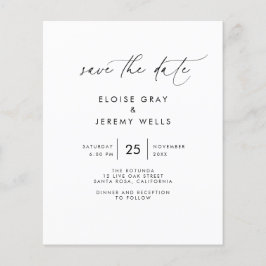 Budget Save the Date Flyer