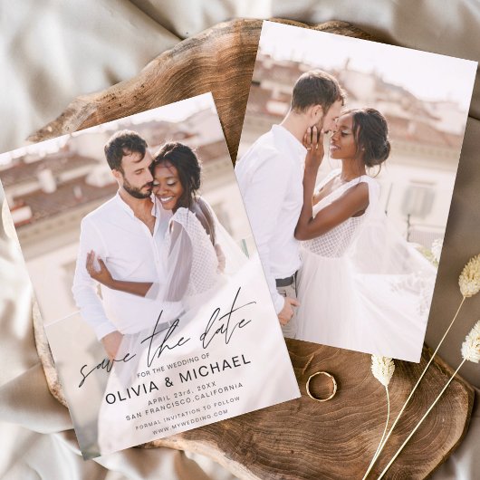 Budget Save the Date Photo Afbeelding Wedding