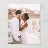 Budget Save the Date Photo Afbeelding Wedding (Achterkant)