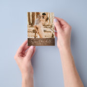 Budget Save the Date Script Barn Wood Foto Flyer (Hand)