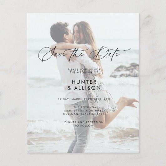 BUDGET Save The Date Uitnodigingsfolder Flyer (Voorkant)