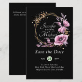 BUDGET Save The Dates Magenta Bloemenkrans (Voorkant / Achterkant)