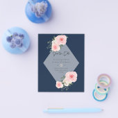 BUDGET SAVE THE DATES - Roze Witte Rozen Flyer (Enkel)