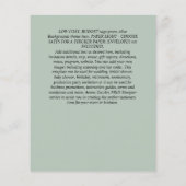 BUDGET SAVE-THE-DATUMS - Witte Rozen Bloemstuk Flyer (Achterkant)