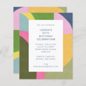 Budget Schattigee Abstracte kunst Modern Birthday  (Voorkant / Achterkant)