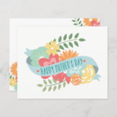 Budget  Schattigee Florals Moederdag Kaart (Voorkant / Achterkant)