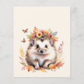 Budget Schattigee Hedgehog Herfst Baby shower Beda (Achterkant)
