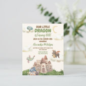 Budget Schattigee Waterverf Dragon Baby 1e Verjaar (Staand voorkant)