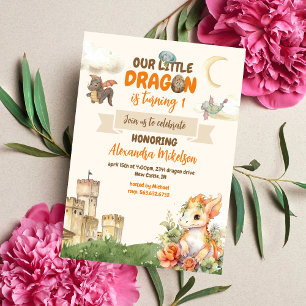 Budget Schattigee Waterverf Dragon Baby 1e Verjaar