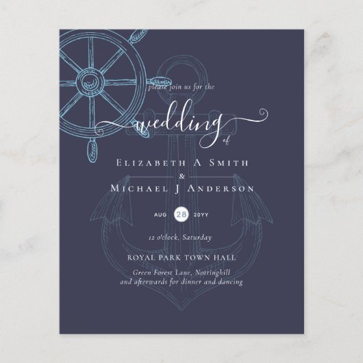 BUDGET Scheepsstuur Bruiloft (Voorkant)