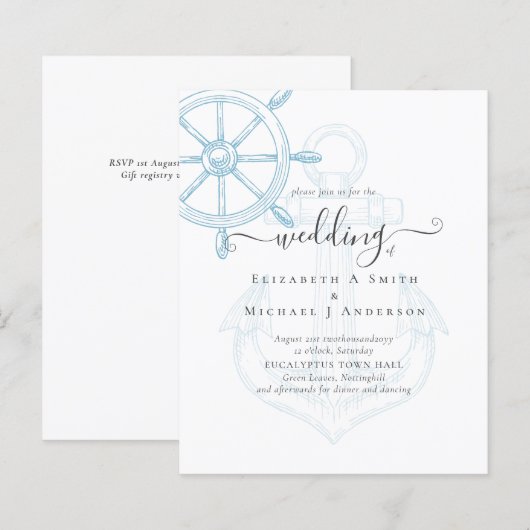 BUDGET Scheepsstuur Huwelijk (Voorkant / Achterkant)