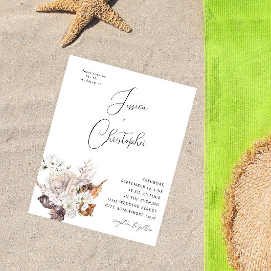 Budget Schelpen & Witte Bloemen Bruiloft 2 Flyer