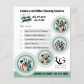 ⭐️BUDGET Schoonmaak Diensten DIY Sjabloon Sage Gro Flyer (Voorkant)