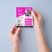 ⭐️BUDGET Schoonmaakdiensten DIY-sjabloon ROZE ZWAR Flyer (Hand)