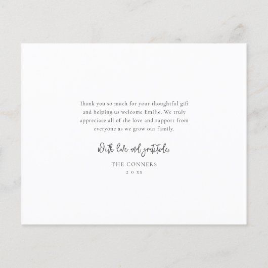 Budget Script 3 Foto Baby Hartelijk dank (Achterkant)