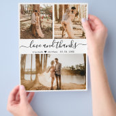 Budget Script 3 Foto Collage Weddenschap Hartelijk Flyer (Hand)