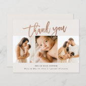 Budget Script 3 Photo Carte de remerciements bébé (Devant / Derrière)