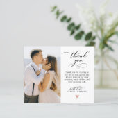 Budget Script Bruiloft Dank u Hart Fotokaart (Staand voorkant)