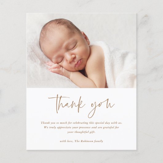 Budget Script Carte de remerciements du baptême re (Devant)