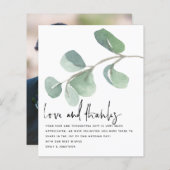 Budget Script Eucalptus Pas getrouwd Foto Dank u (Voorkant / Achterkant)