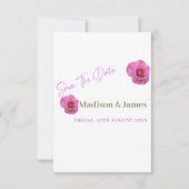 Budget Script Floral Sla de datum uitnodiging op (Voorkant)