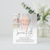 BUDGET Script Foto 70th Birthday Party Invitation (Staand voorkant)