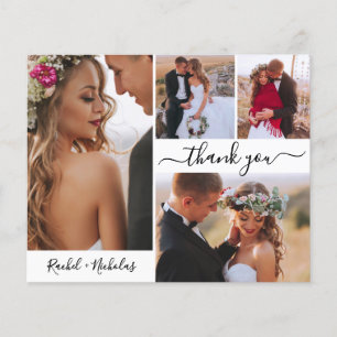 Budget Script Foto Collage Bruiloft Dank u Flyer