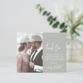 Budget Script Groene Bruiloft Dank u Fotokaart (Staand voorkant)