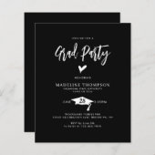 BUDGET Script Heart Afstudeerder Party Zwart Afstu (Voorkant / Achterkant)