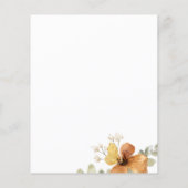 Budget Script Herfst Bloemen Bewaar de datum (Achterkant)
