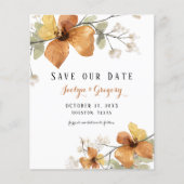 Budget Script Herfst Bloemen Bewaar de datum (Voorkant)