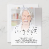 BUDGET Script Photo 75th Birthday Party Invitation (Voorkant)