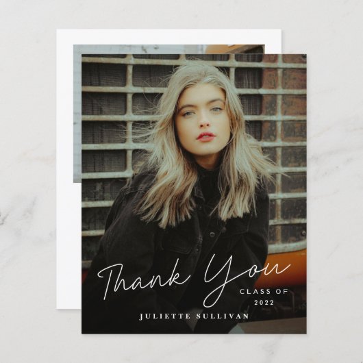 Budget Script Photo Afstuderen Hartelijk dank (Voorkant / Achterkant)