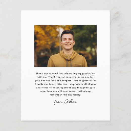 Budget Script Photo Afstuderen Hartelijk dank (Achterkant)