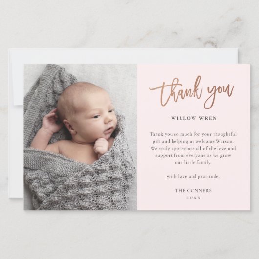 Budget Script Photo Baby Hartelijk dank (Voorkant)