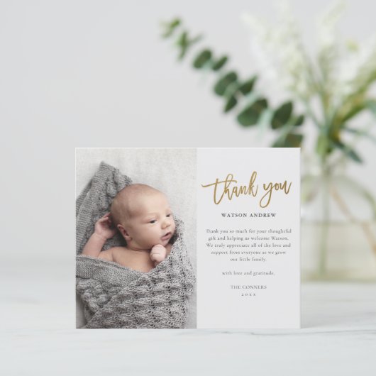 Budget Script Photo Baby Hartelijk dank (Staand voorkant)