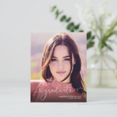 BUDGET Script Photo Burgundy Maroon Afstuderen (Staand voorkant)