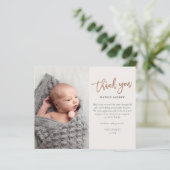 Budget Script Photo Carte de remerciements bébé (Debout devant)