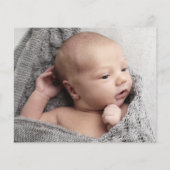 Budget Script Photo Carte de remerciements bébé (Dos)