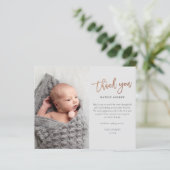 Budget Script Photo Carte de remerciements bébé (Debout devant)