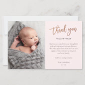 Budget Script Photo Carte de remerciements bébé (Devant)