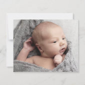 Budget Script Photo Carte de remerciements bébé (Dos)