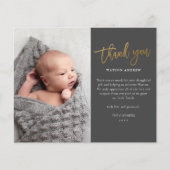 Budget Script Photo Carte de remerciements bébé (Devant)