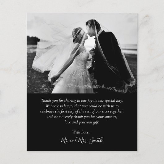 Budget Script Photo Collage Weddenschap Hartelijk  (Achterkant)